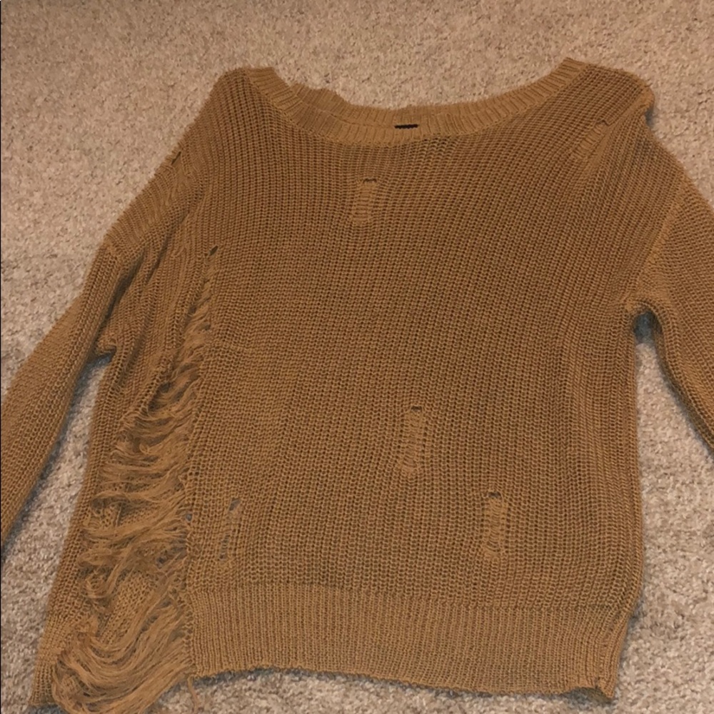 Distressed sweater